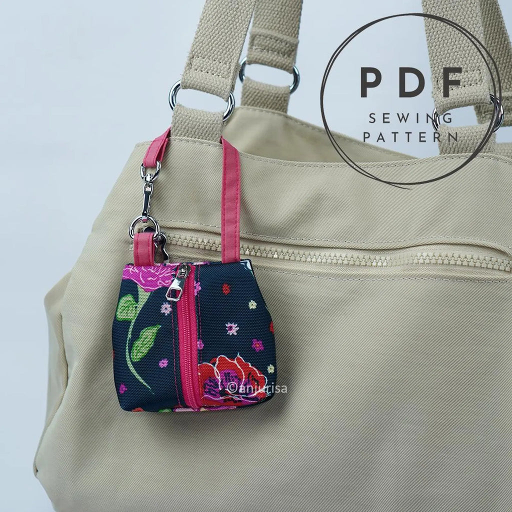 Kinan Pouch Sewing Pattern: Zipper Pouch / Mini Handbag Style (Beginner Friendly, 3 Sizes)