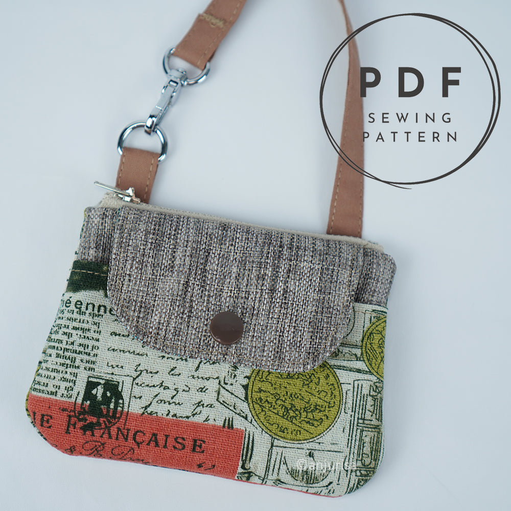 Camia Pouch PDF Sewing Pattern, Easy Everyday Organizer with Front Pocket