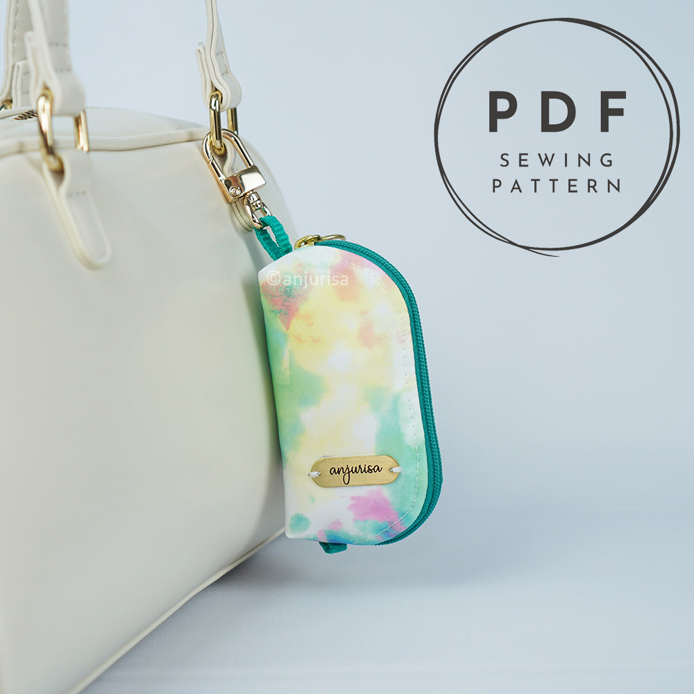 Arlia Pouch Sewing Pattern, Coin Purse, Mini Zipper Bag, Keychain - 3 Sizes