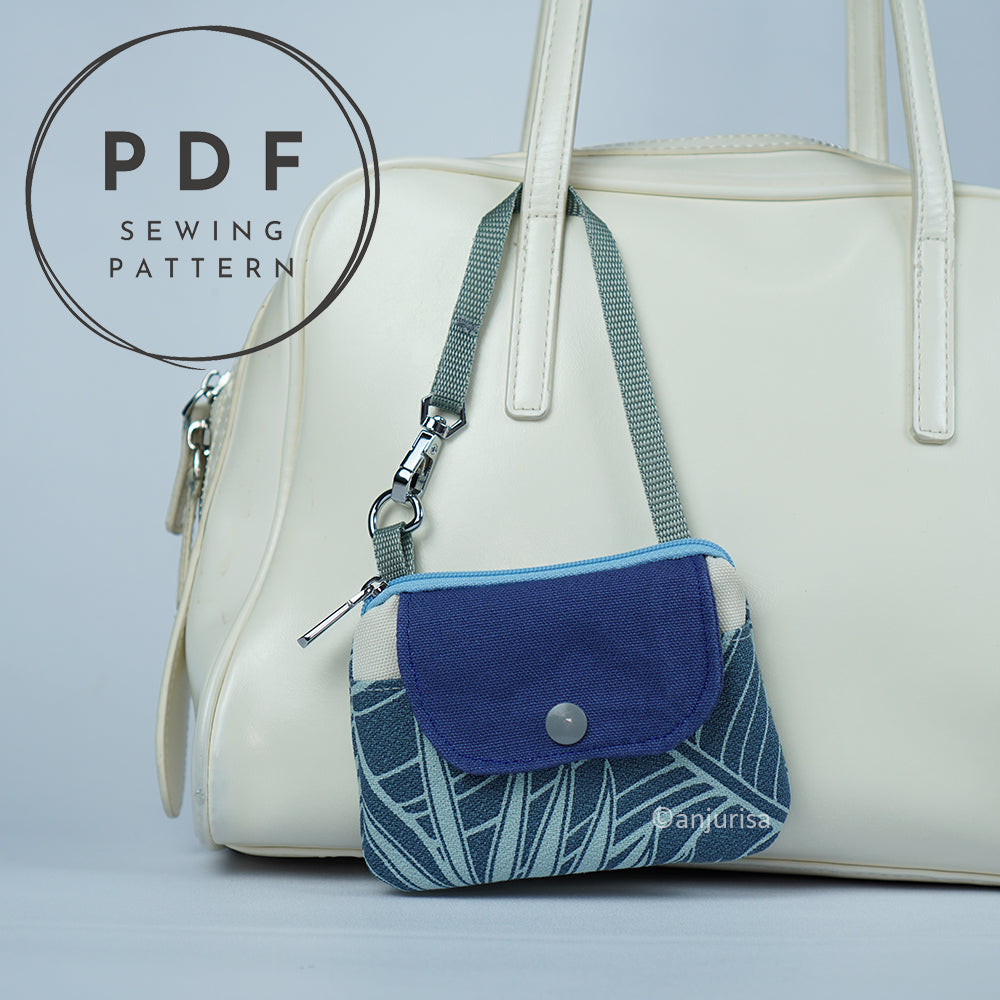 Camia Pouch PDF Sewing Pattern, Easy Everyday Organizer with Front Pocket
