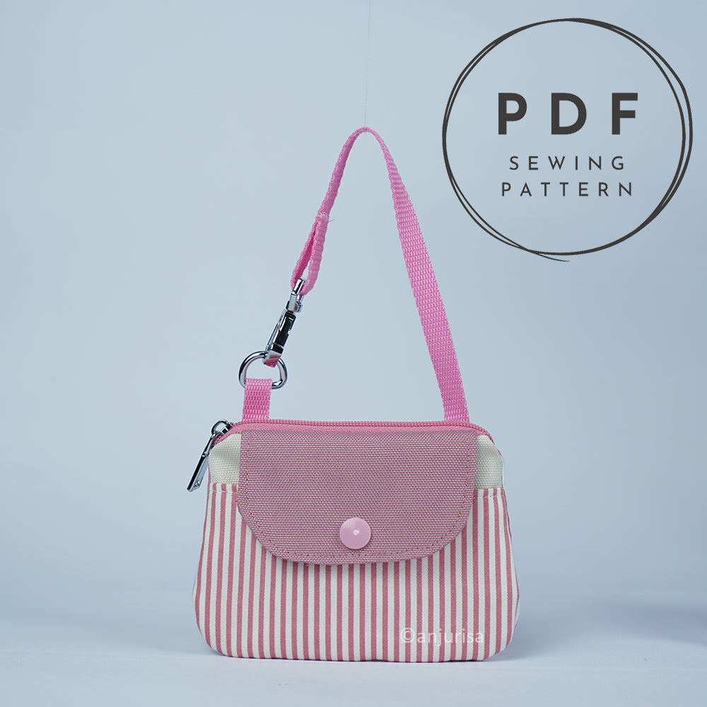 Camia Pouch PDF Sewing Pattern, Easy Everyday Organizer with Front Pocket