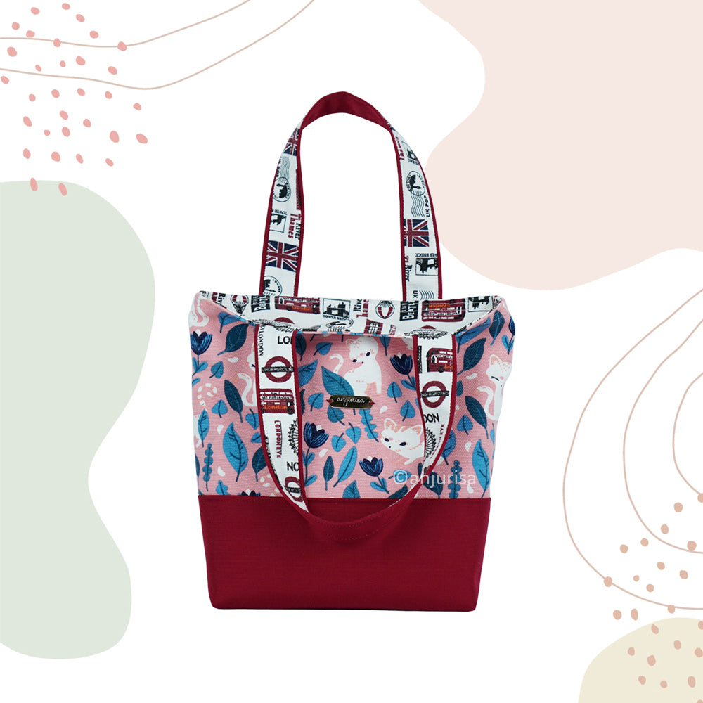 Reina Tote Reversible Bag Sewing Pattern PDF — Beginner Friendly Tote Bag Tutorial — 3 Sizes Included