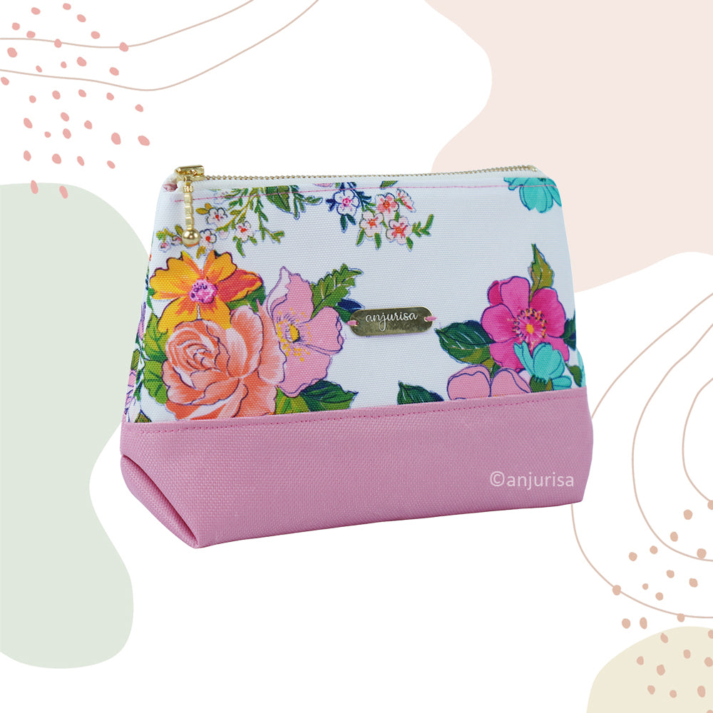 Wilo Duo Pouch PDF Sewing Pattern – Two Tone Color Block Zipper Pouch Pattern with Folded Base, 5 Sizes Included