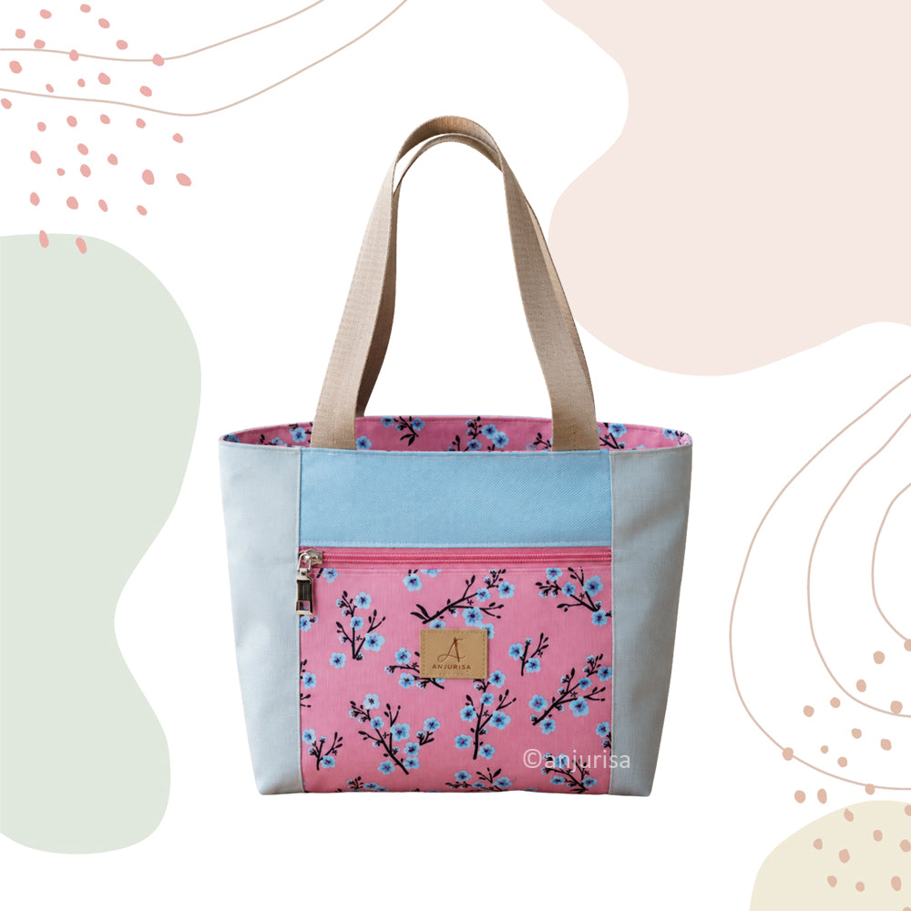 Coline Tote PDF Sewing Pattern, Beginner-Friendly Zipper Bag Pattern, 3 Sizes