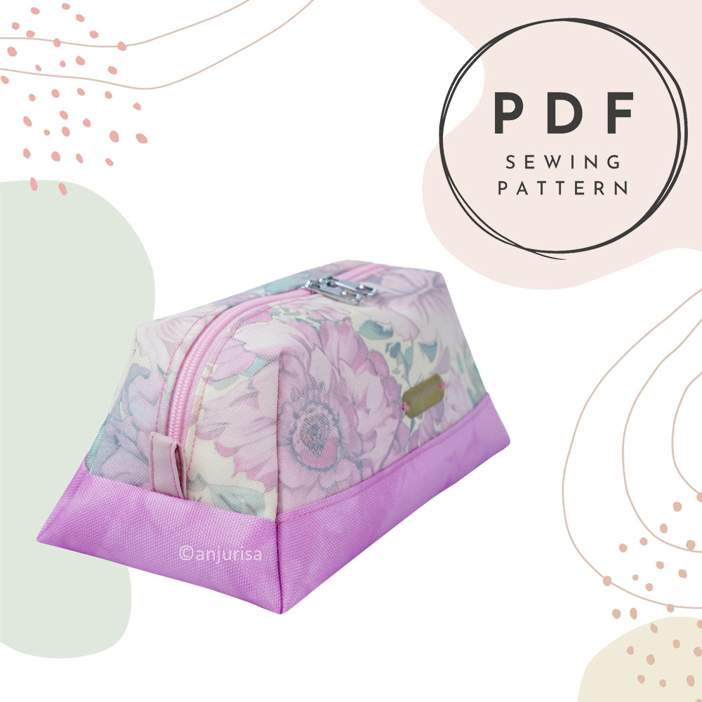 Zody Duo Pouch PDF Sewing Pattern - Make Your Own Two-Tone Trapezoid Pouch