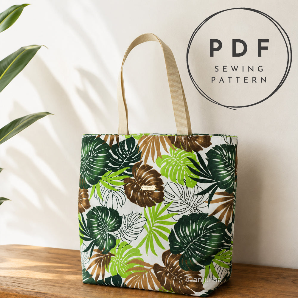 Fira Tote PDF Sewing Pattern — Beginner-Friendly Structured Tote Bag, 3 Sizes