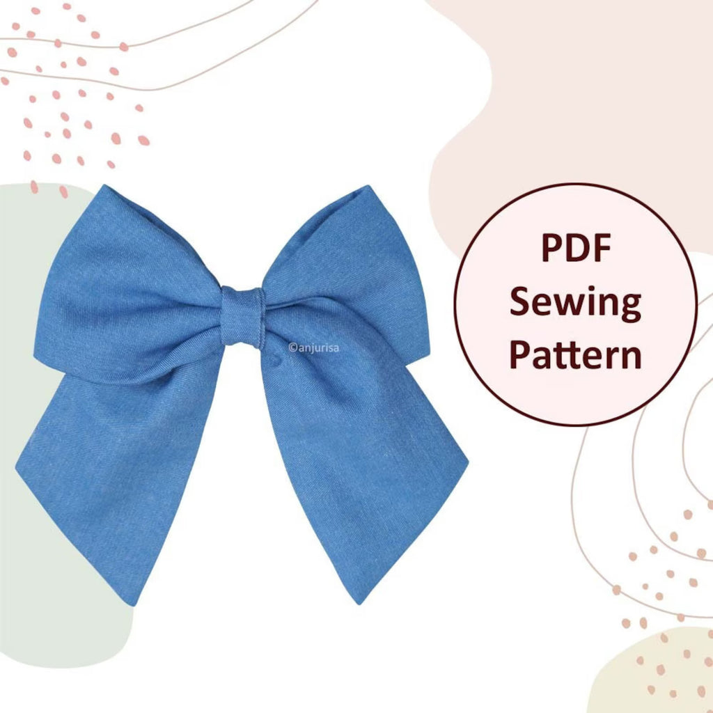 Sailor Bow Sewing Pattern: DIY Hair Bow Template (PDF Download)