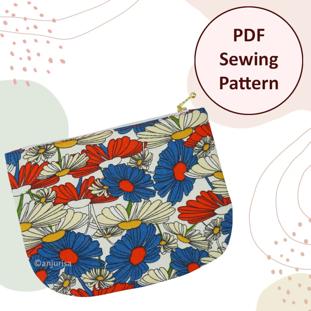 Elly Pouch Sewing Pattern - Beginner-Friendly DIY Pouch Template (PDF)