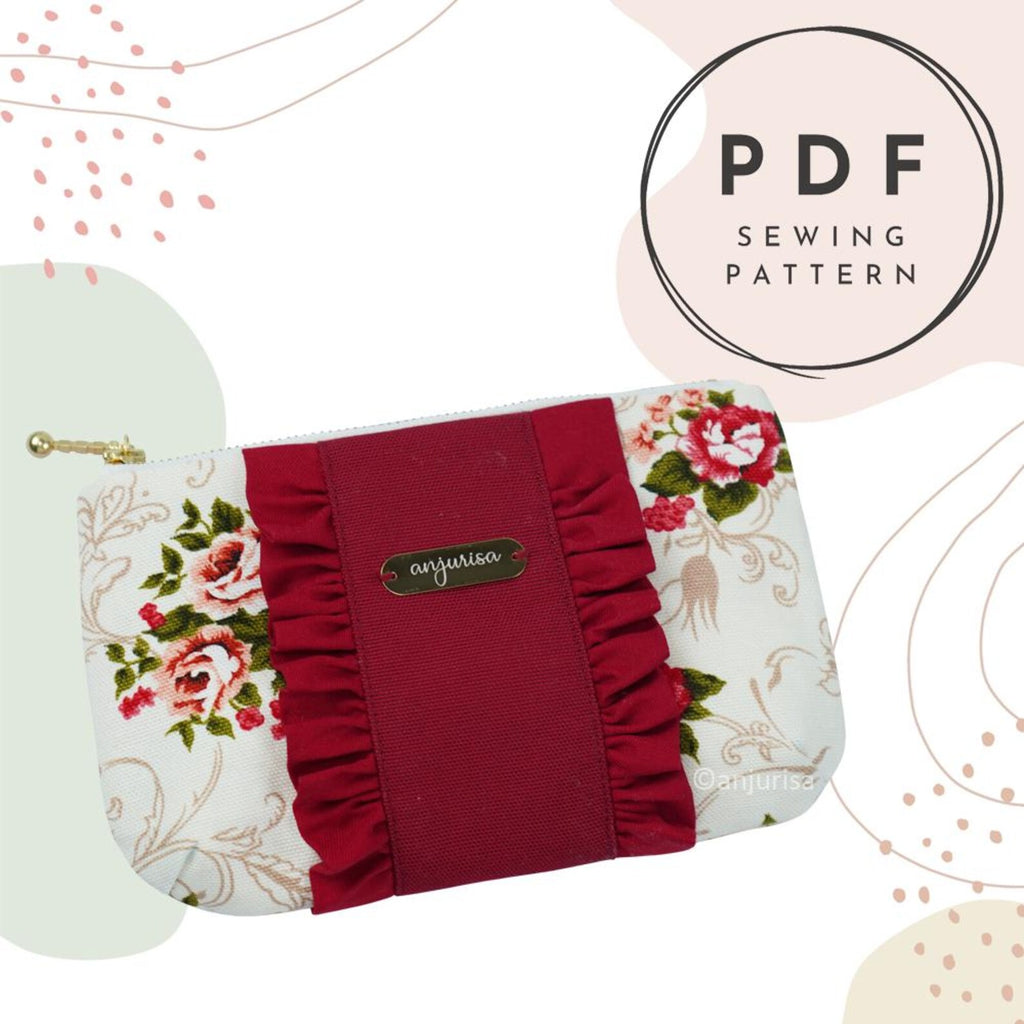 Belle Pouch Ruffled Sewing Pattern: Beginner-Friendly PDF Template