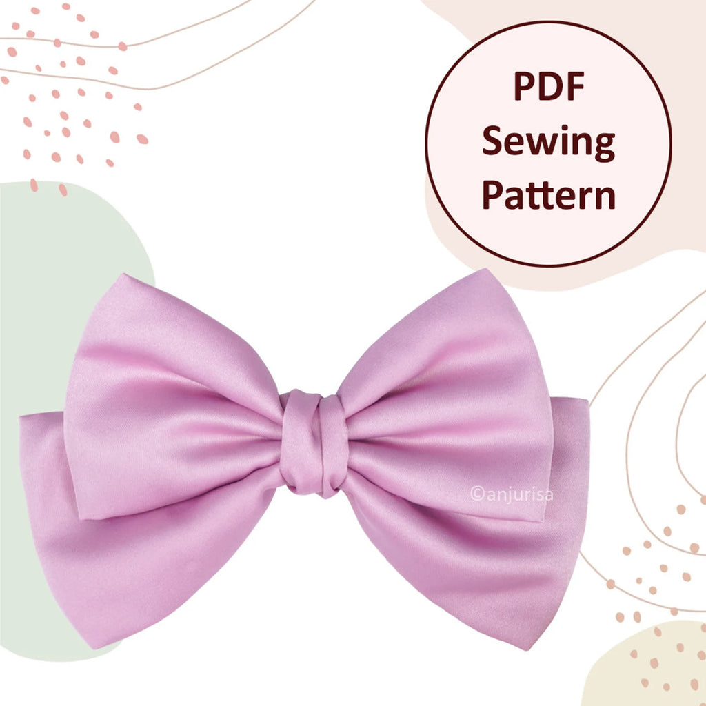 Elegant Bow Sewing Pattern: DIY Hair Bow Template (PDF Download)