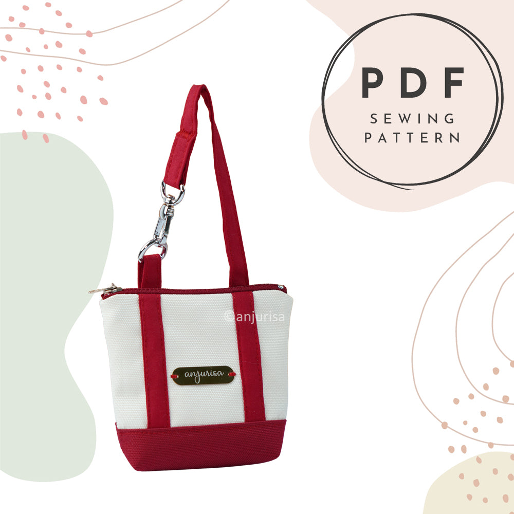 Cara Pouch Sewing Pattern - Compact Zipper Pouch with Straps