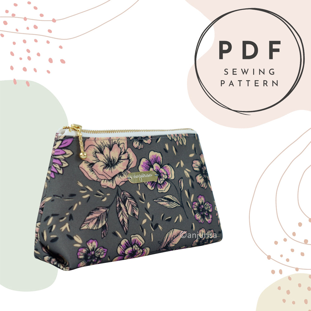 Wilo Pouch Sewing Pattern: Folded Base PDF Template (5 Sizes)