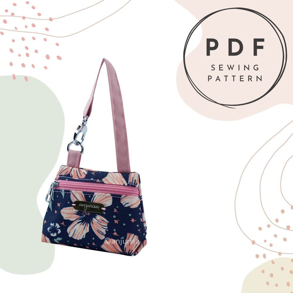 Lulu Pouch Sewing Pattern: Mini Handbag PDF Template (3 Sizes)