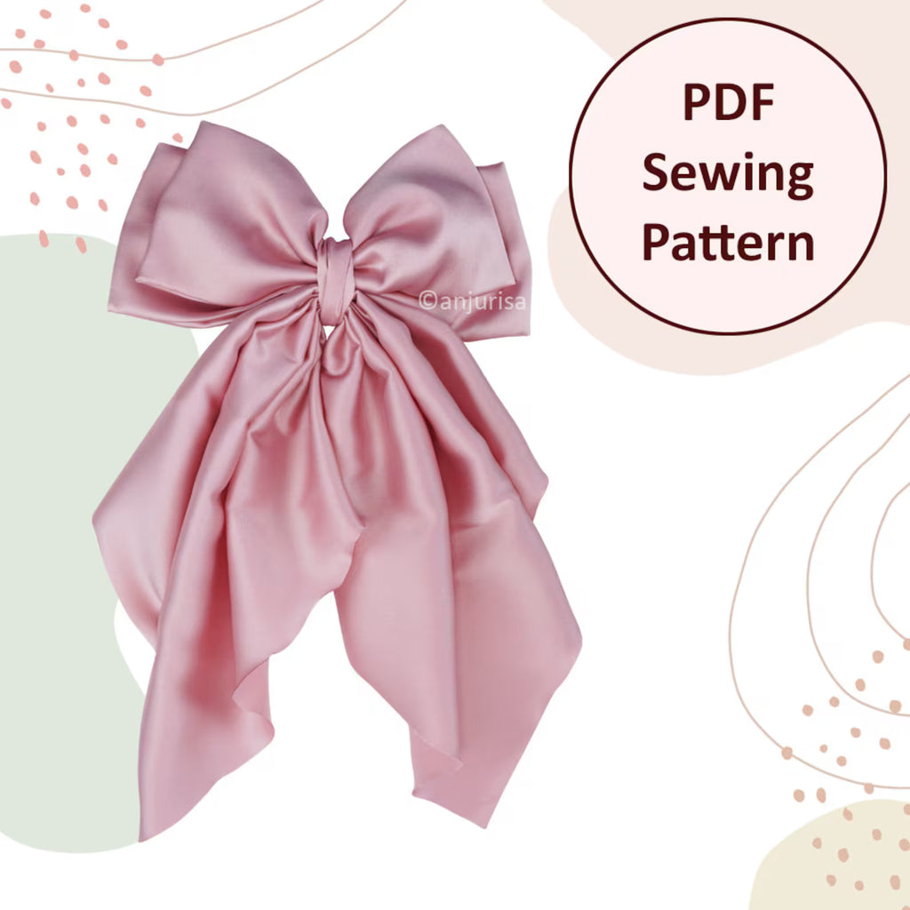 Dreamy Bow Sewing Pattern: Beginner-Friendly DIY Hair Bow Template (PDF Download, 5 Sizes)