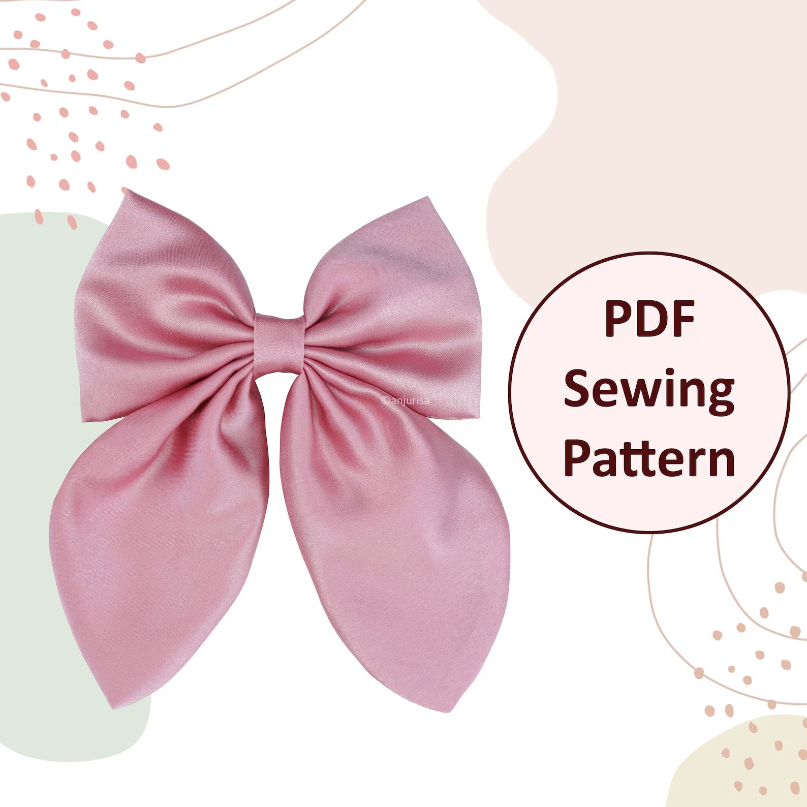 Sweet Bow Sewing Pattern: Beginner-Friendly Hair Bow Guide (PDF Download)