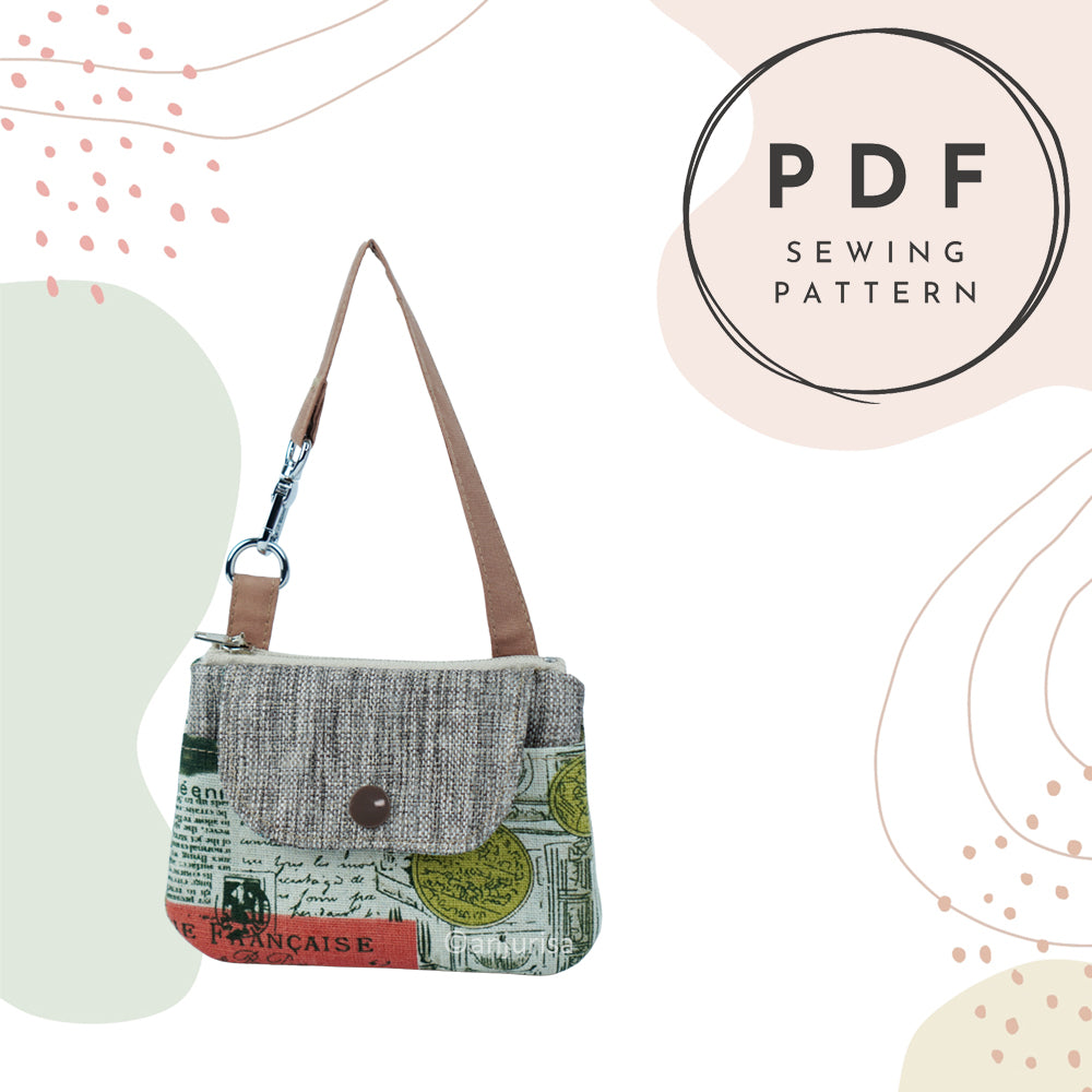 Camia Pouch PDF Sewing Pattern, Easy Everyday Organizer with Front Pocket