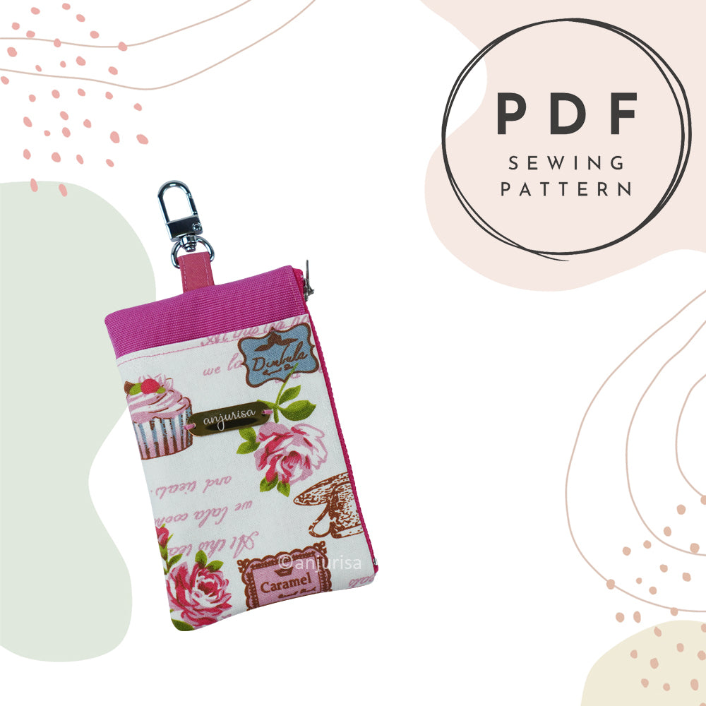 Reca Pouch Sewing Pattern: Zippered Coin Purse Template (PDF Pattern) - 3 Sizes