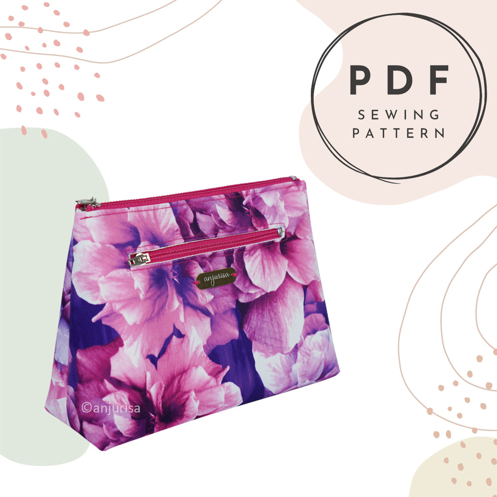 Twain Classic Pouch Sewing Pattern: Beginner-Friendly PDF Template (Mini to Large Sizes)