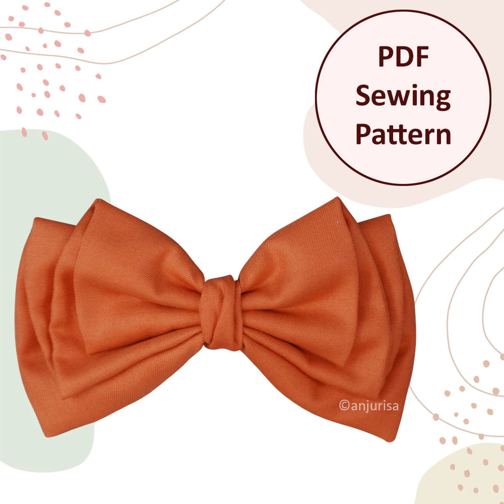 Kira Bow Sewing Pattern: DIY Hair Bow Template (PDF Download)