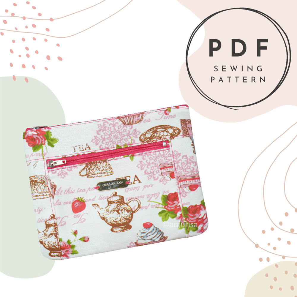 Vienne Pouch Sewing Pattern: Beginner-Friendly PDF Template (5 Sizes)