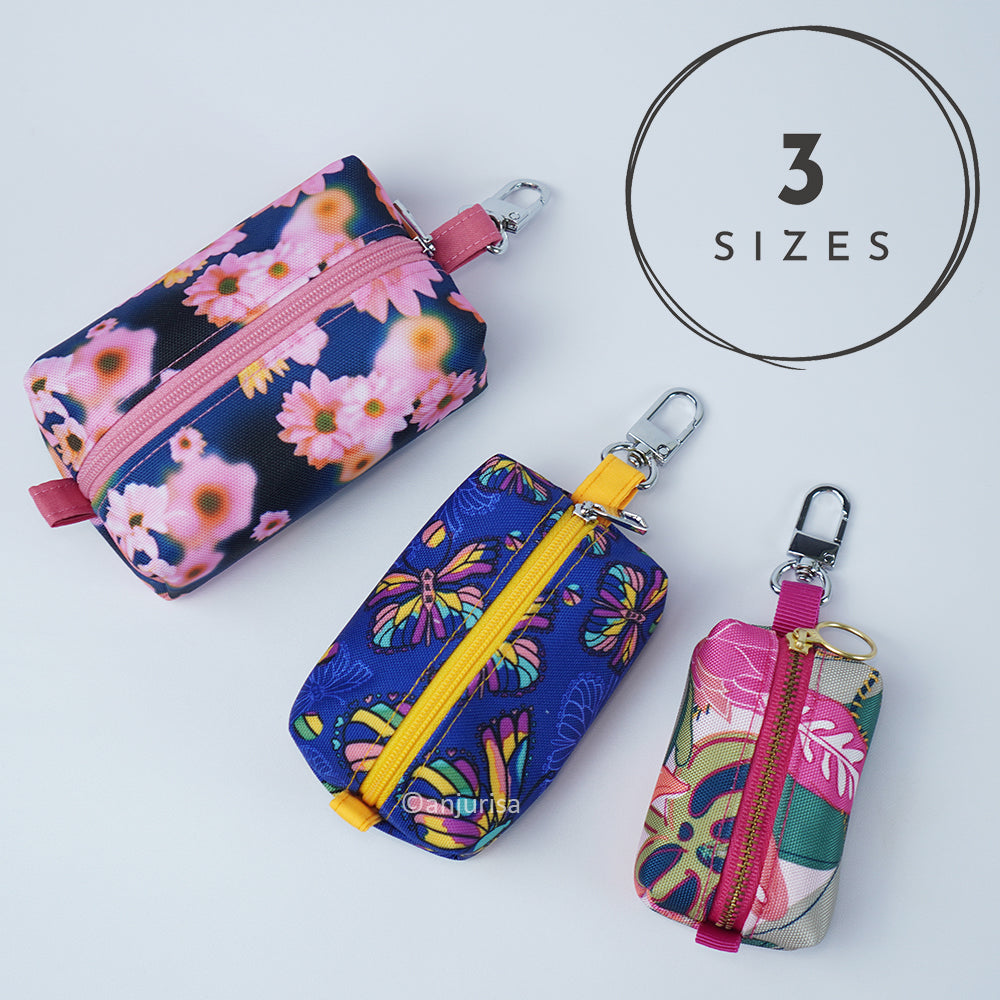 Cuby Pouch Sewing Pattern – Mini Boxy Zipper Keychain (PDF Pattern)