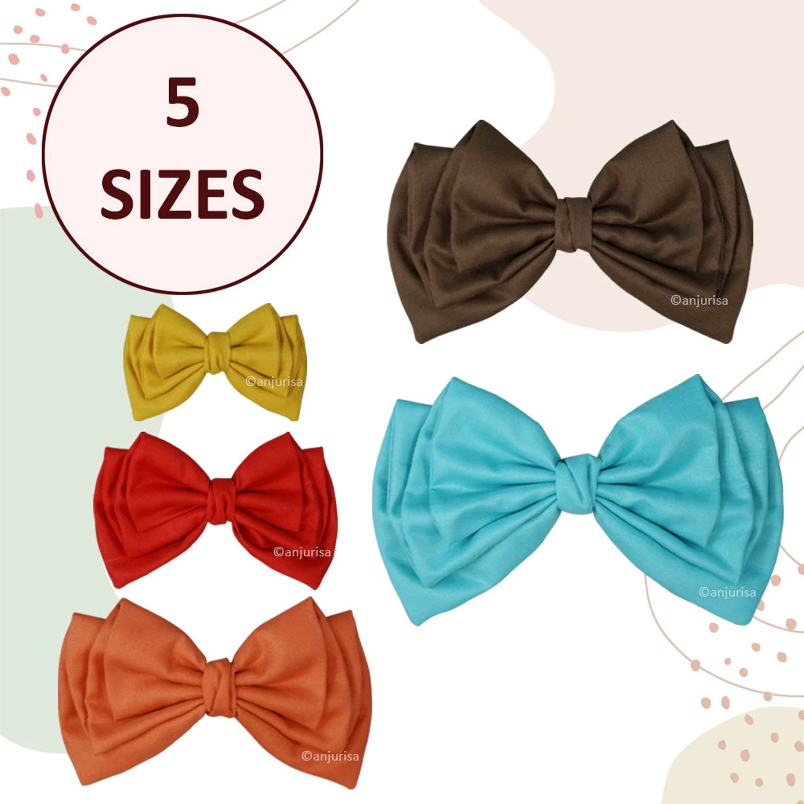 Kira Bow Sewing Pattern: DIY Hair Bow Template (PDF Download)