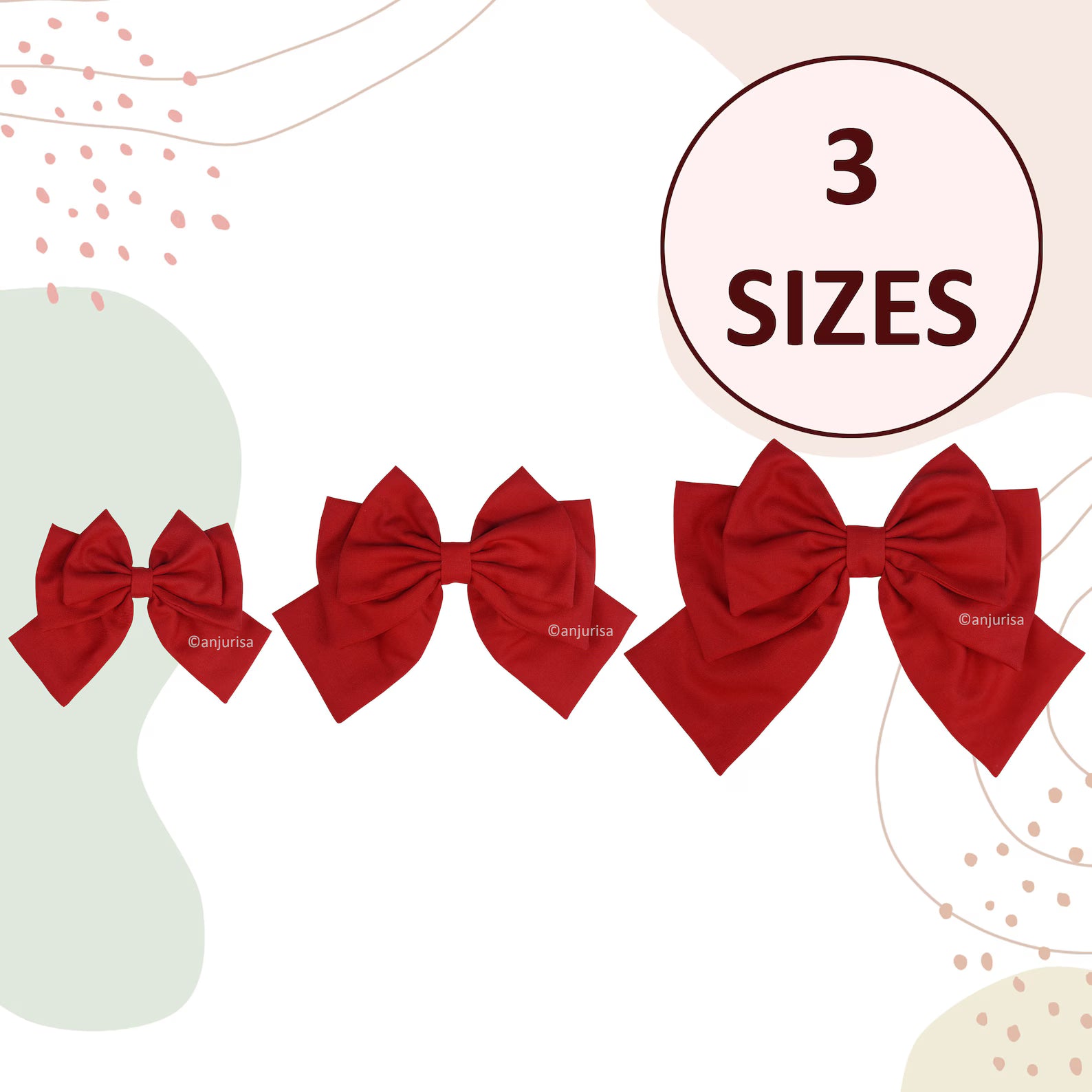 Triace Bow Sewing Pattern - Multi-Layered DIY Bows Template (PDF Pattern)