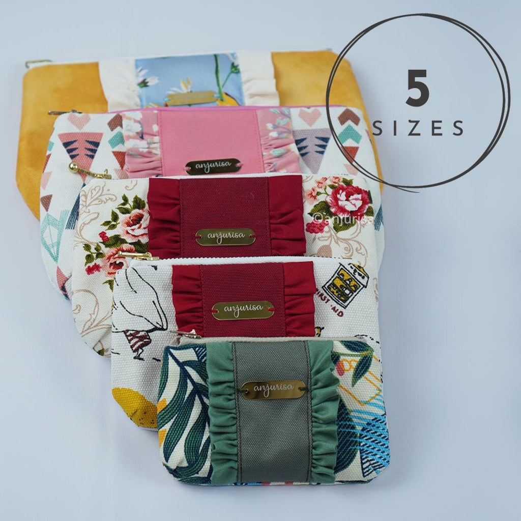 Belle Pouch Ruffled Sewing Pattern: Beginner-Friendly PDF Template