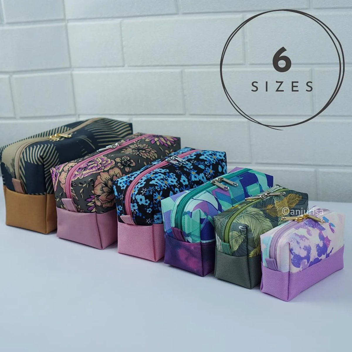 Pouch Design Patterns Boxy Duo Pouch Sewing Pattern to Make a Two Tone Pouch with Profession ...