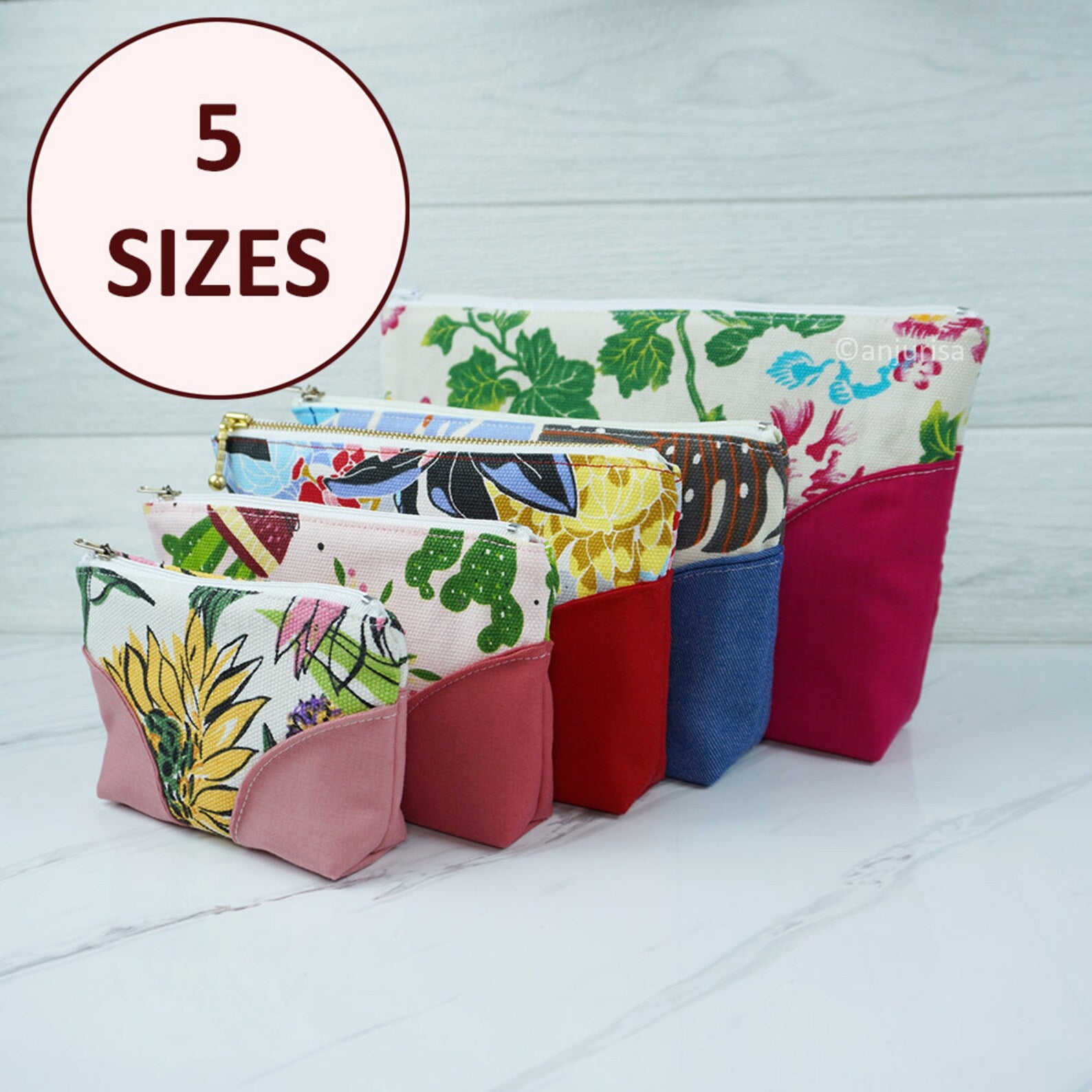 StandOut Pouch Sewing Pattern: Beginner-Friendly PDF Guide (5 Sizes)