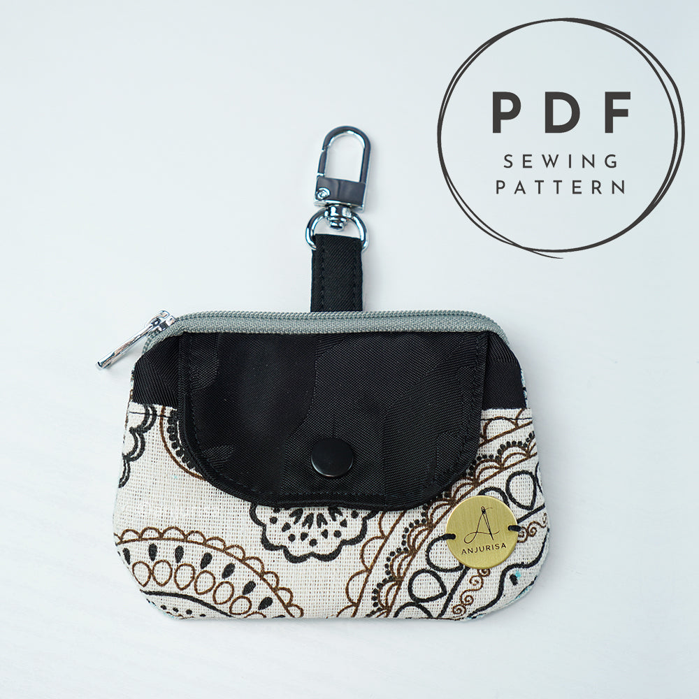 Camia Pouch PDF Sewing Pattern, Easy Everyday Organizer with Front Pocket