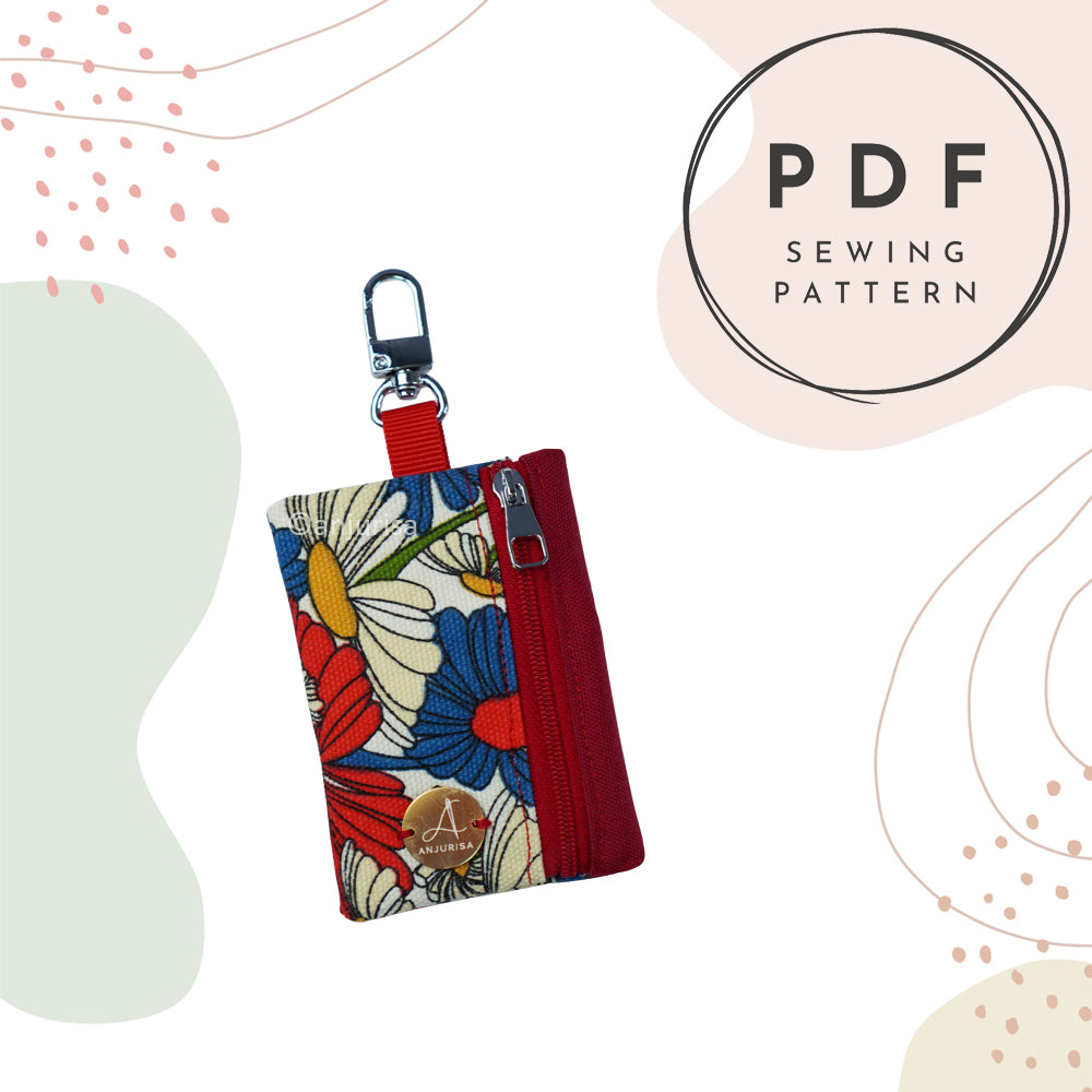Millie Pouch PDF Pattern, Compact Two Pocket Zipper Pouch, 4 Sizes