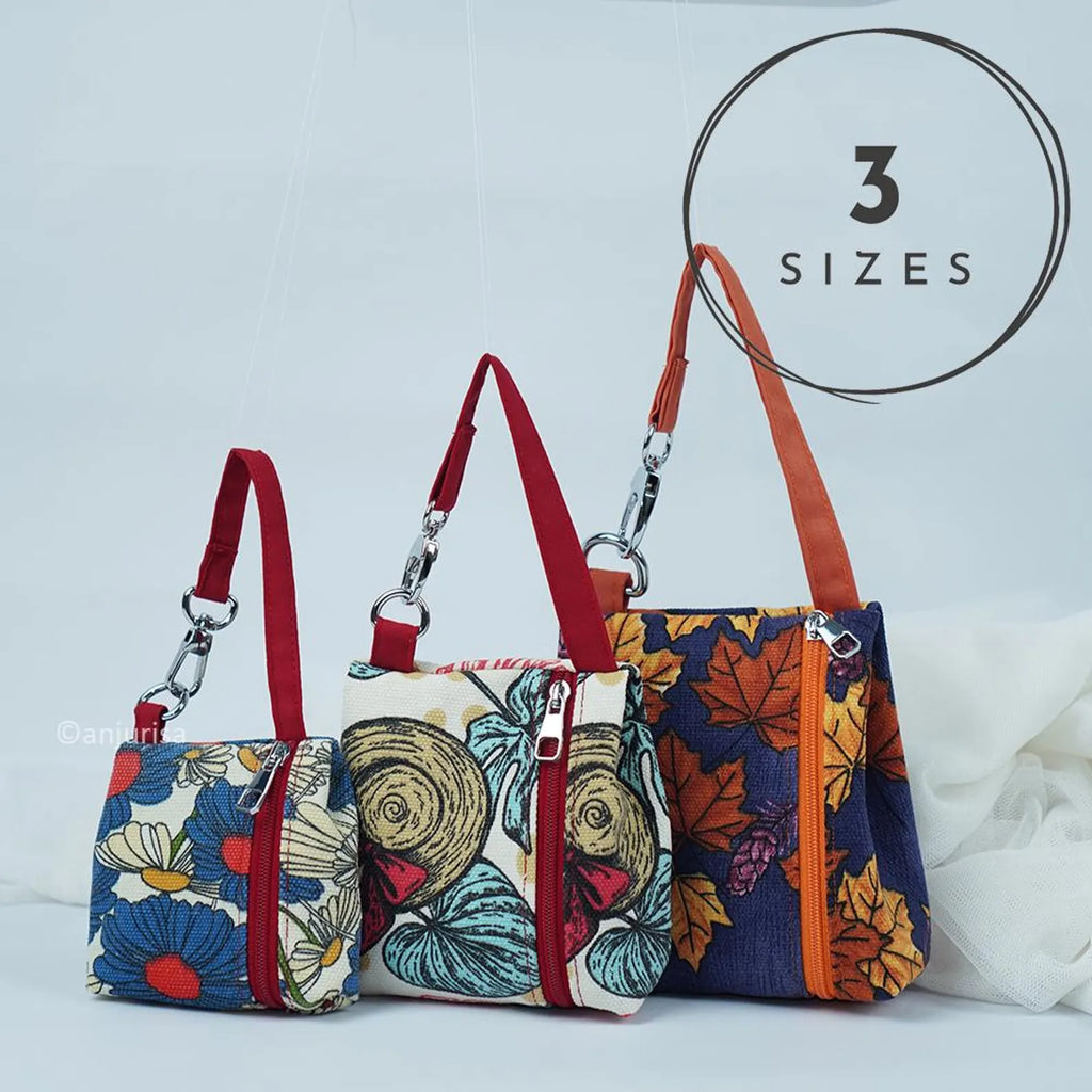 Kinan Pouch Sewing Pattern: Zipper Pouch / Mini Handbag Style (Beginner Friendly, 3 Sizes)