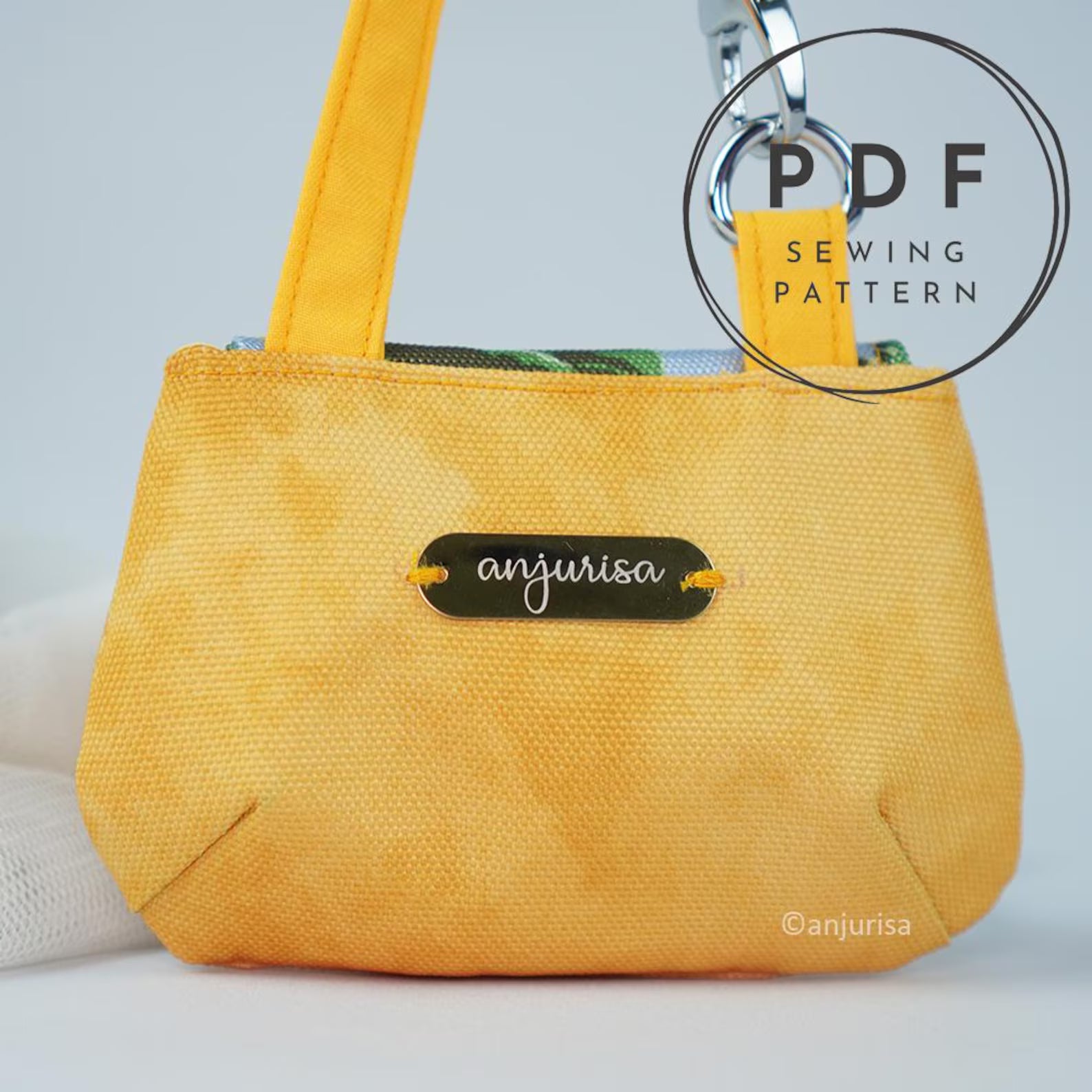 Mira Pouch Sewing Pattern: Keychain Mini Bag PDF Template