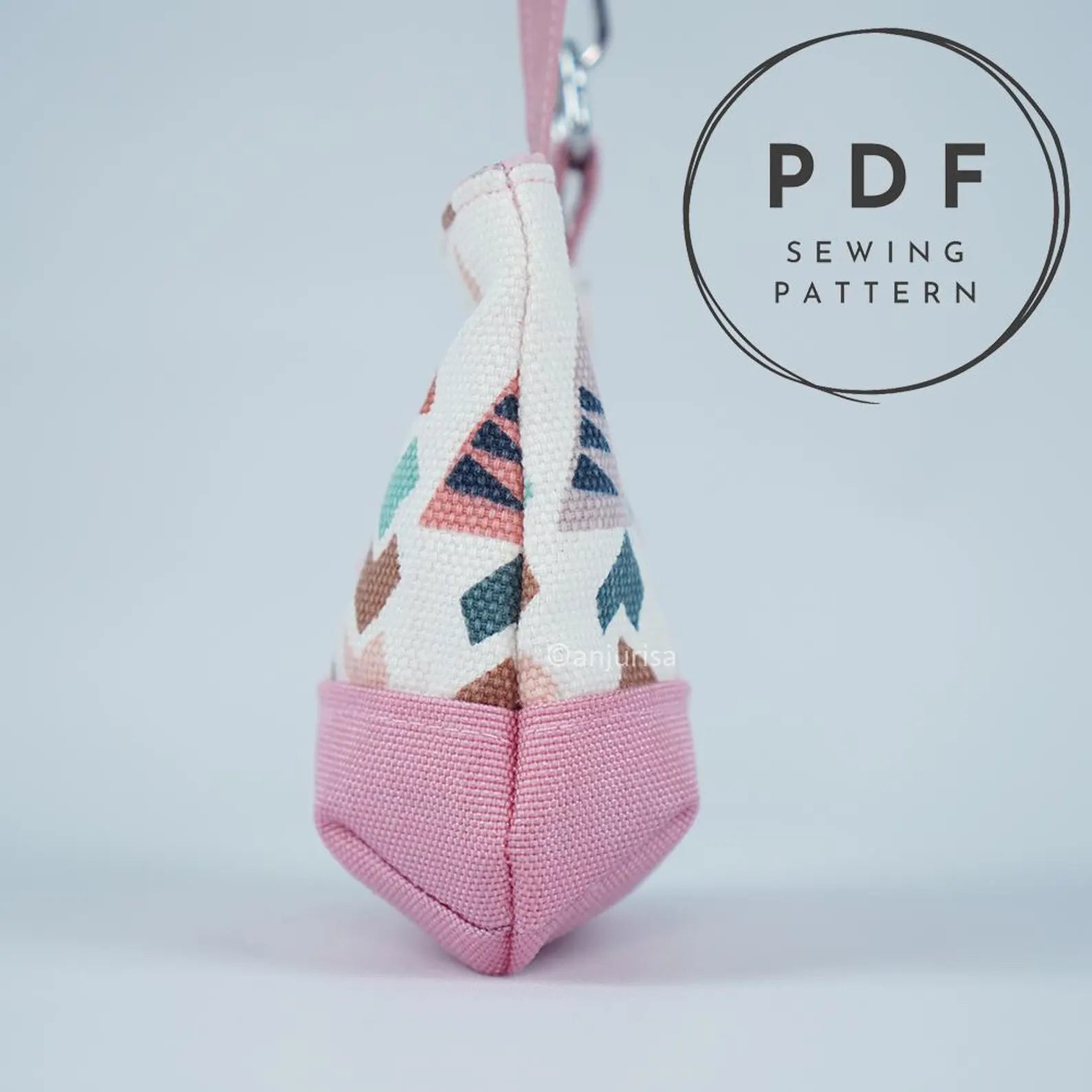 Totie Pouch Sewing Pattern: Mini Tote Keychain, Beginner-Friendly (PDF)