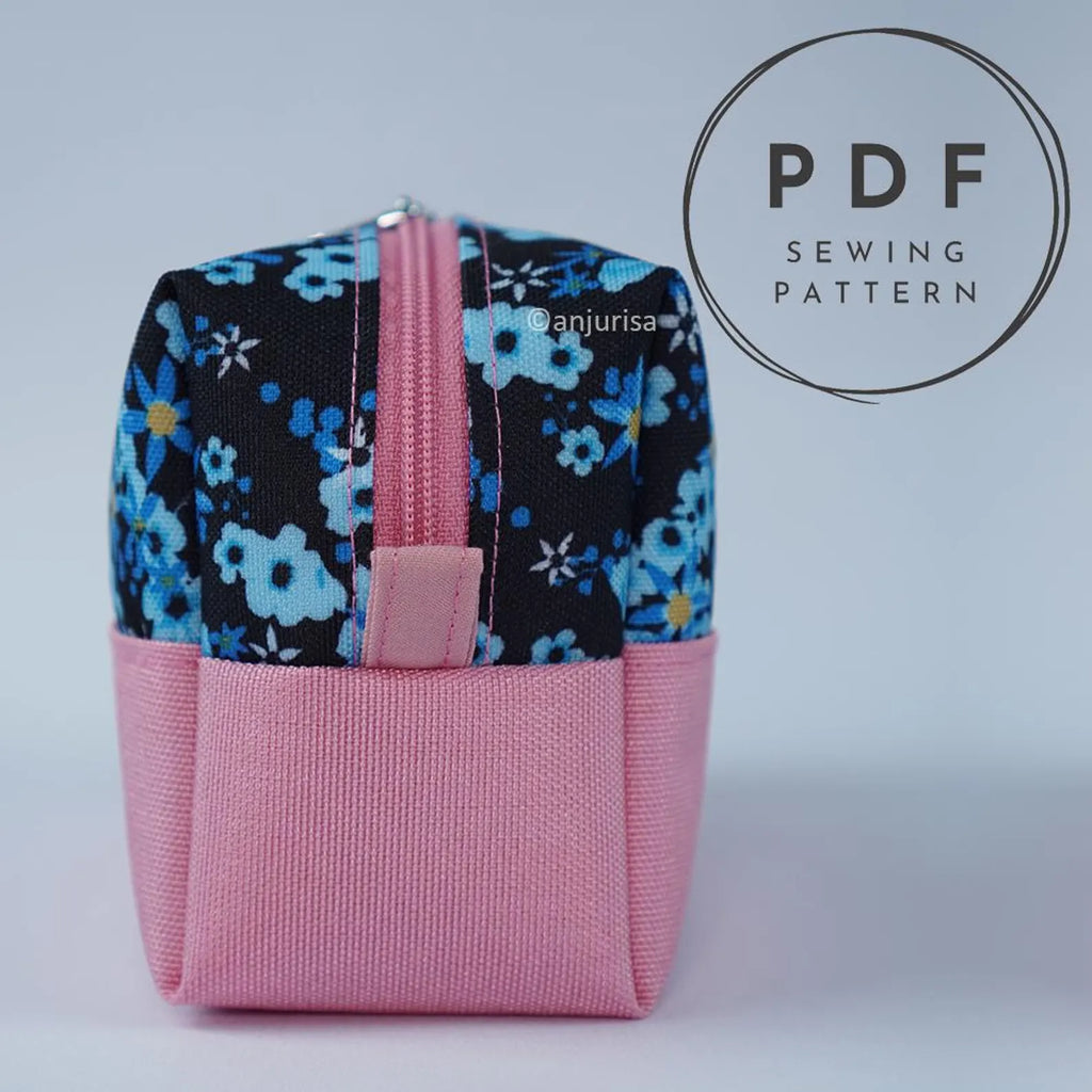 Boxy Duo Pouch Sewing Pattern to Make a Two Tone Pouch with Professional Results