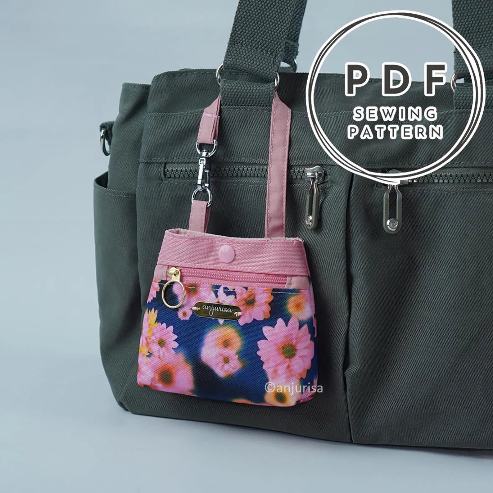 Poppy Pouch PDF Sewing Pattern | Zipper Pouch with Snap Pocket (Digital Download)