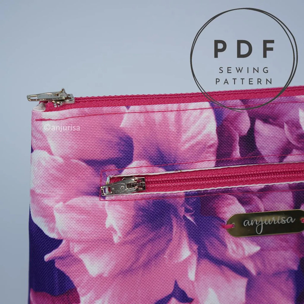 Twain Classic Pouch Sewing Pattern: Beginner-Friendly PDF Template (Mini to Large Sizes)