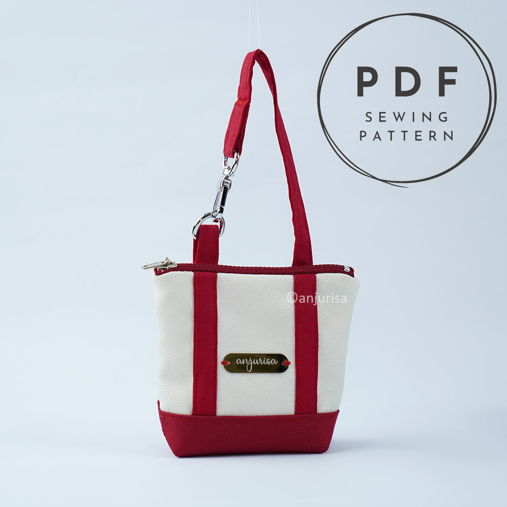 Cara Pouch Sewing Pattern - Compact Zipper Pouch with Straps