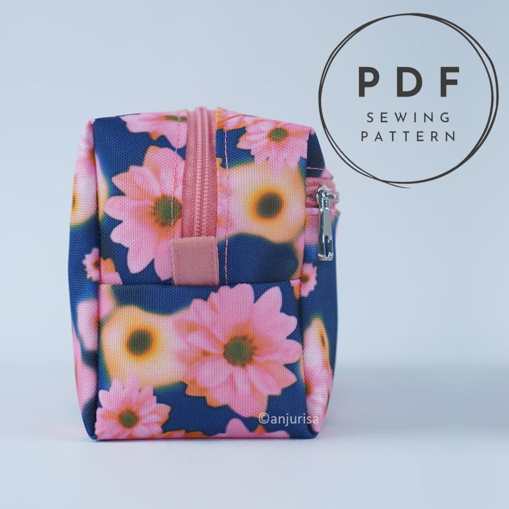 Gemi Boxy Pouch DIY Sewing Guide - Step-by-Step Templates for Boxy Dual-Zipper Pouches