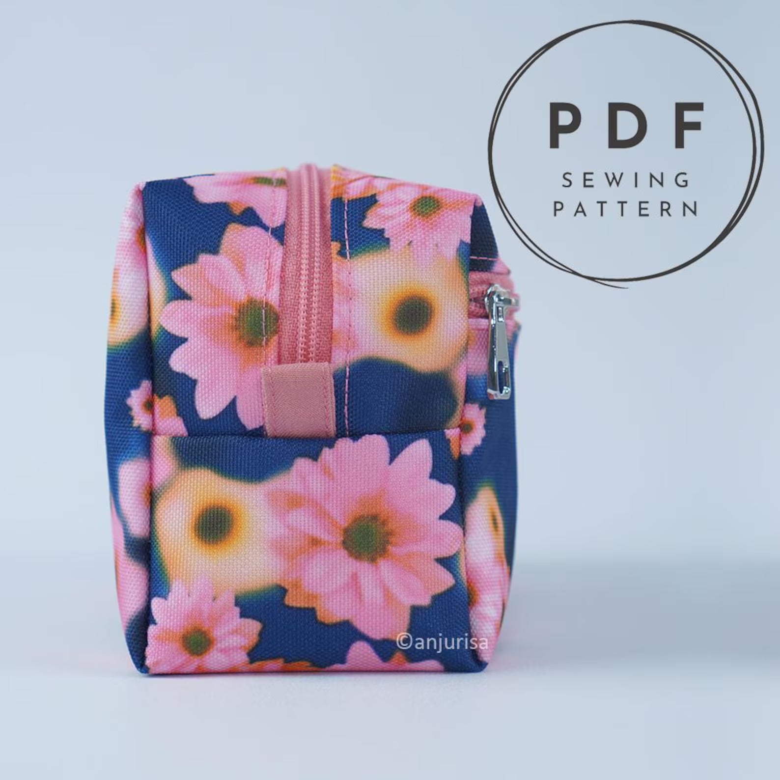 Gemi Boxy Pouch DIY Sewing Guide - Step-by-Step Templates for Boxy Dual-Zipper Pouches