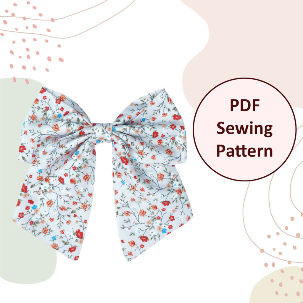 Sailor Bow Sewing Pattern: DIY Hair Bow Template (PDF Download)