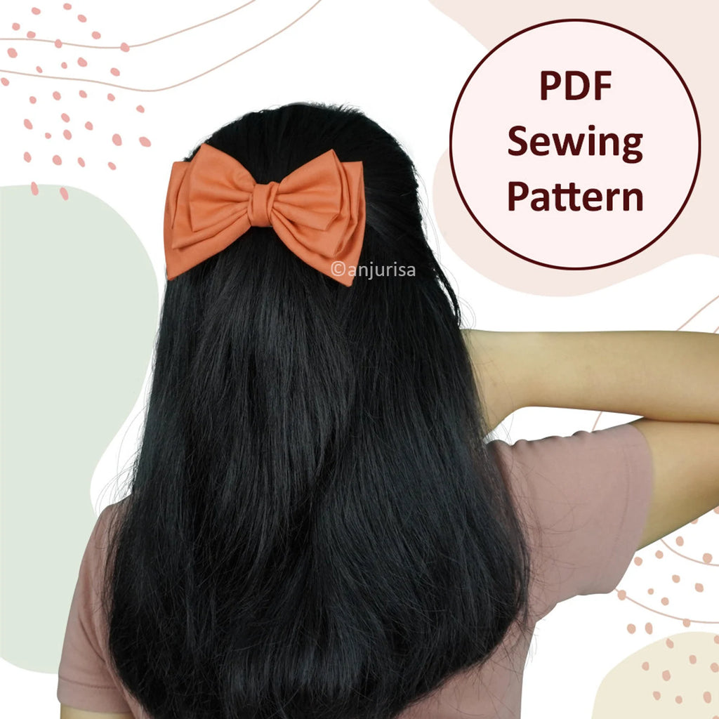 Kira Bow Sewing Pattern: DIY Hair Bow Template (PDF Download)