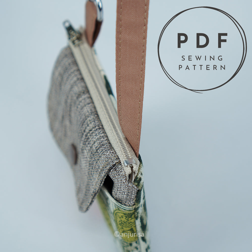 Camia Pouch PDF Sewing Pattern, Easy Everyday Organizer with Front Pocket