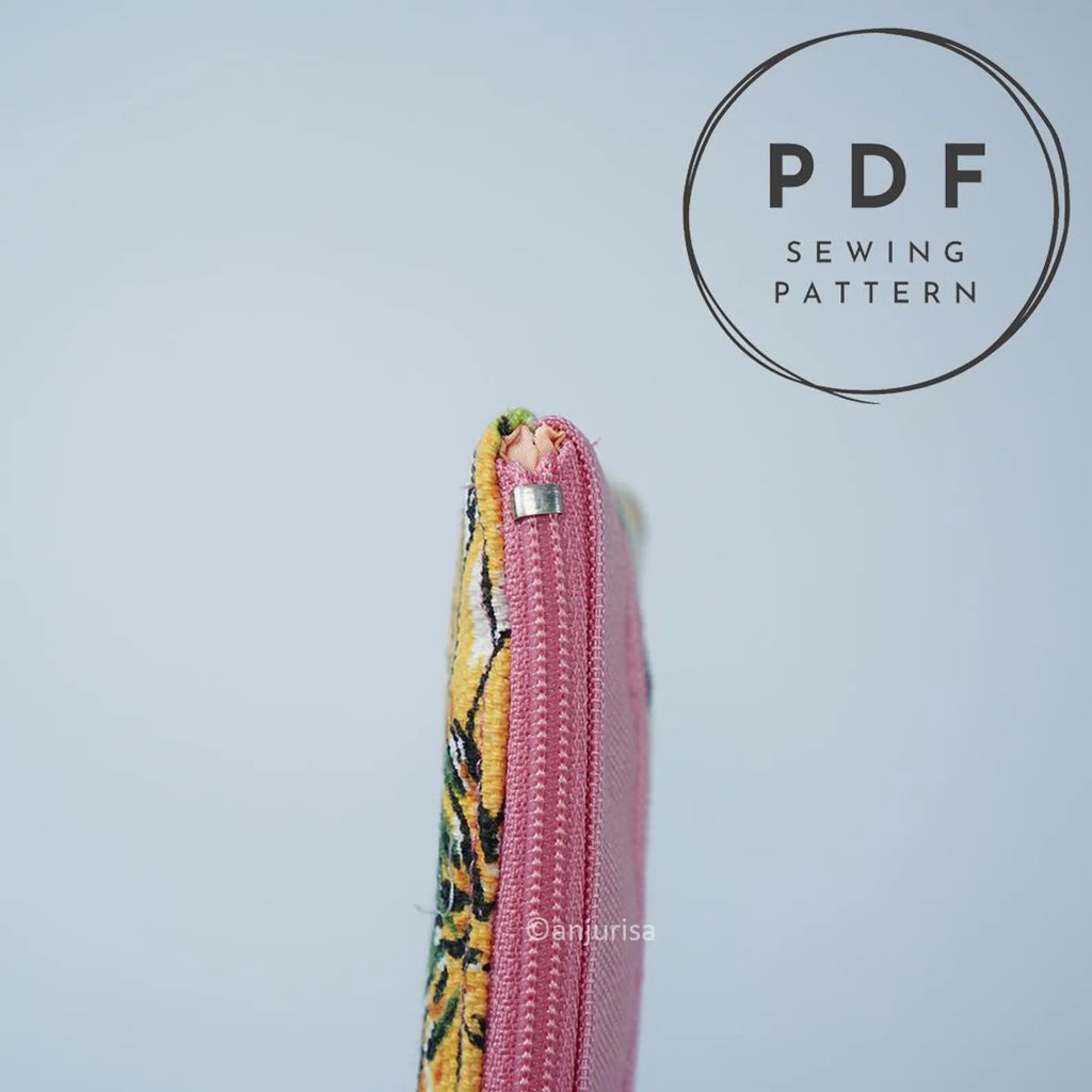 Dual Zip Pouch Sewing Pattern: Beginner-Friendly PDF Template (5 Sizes)