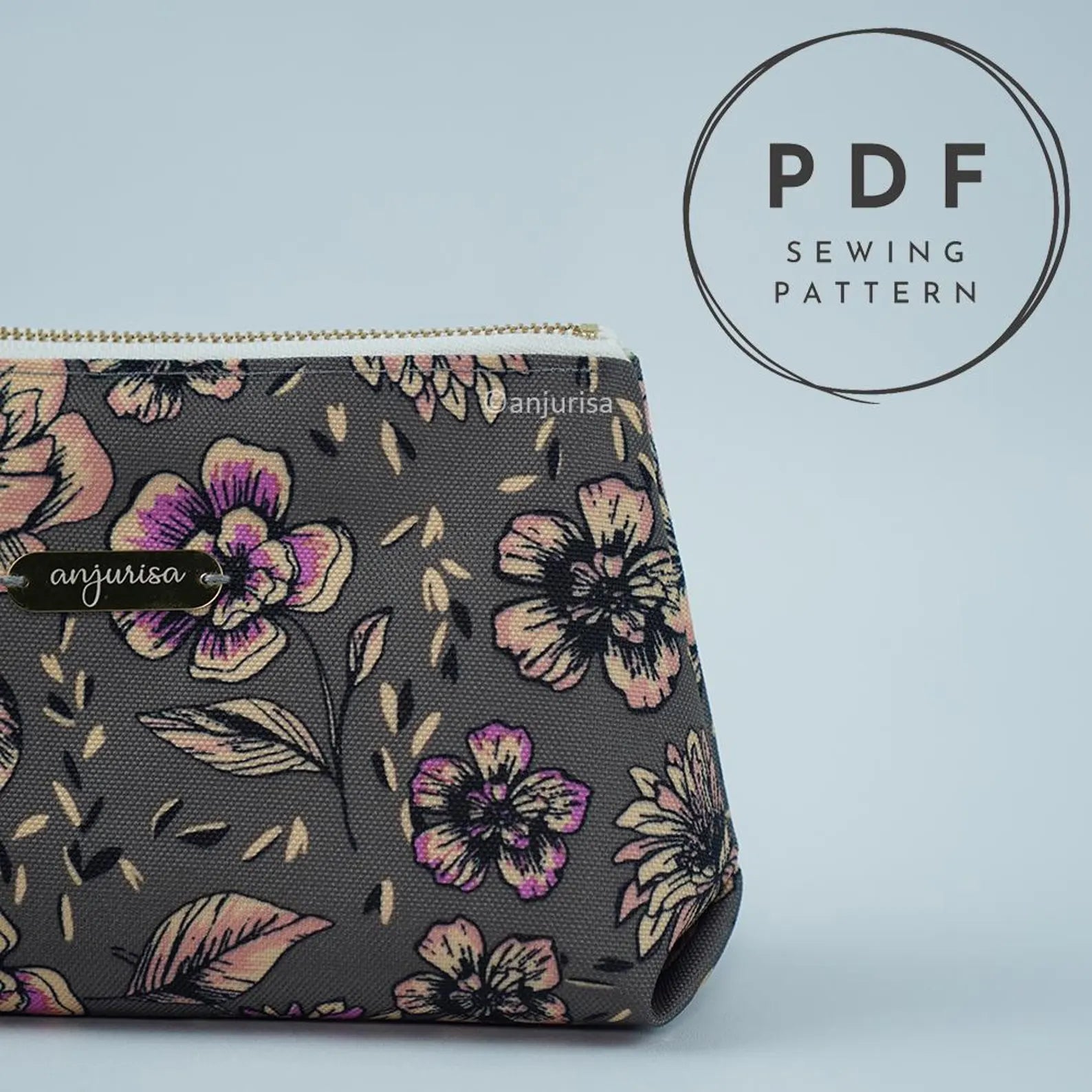 Wilo Pouch Sewing Pattern: Folded Base PDF Template (5 Sizes)