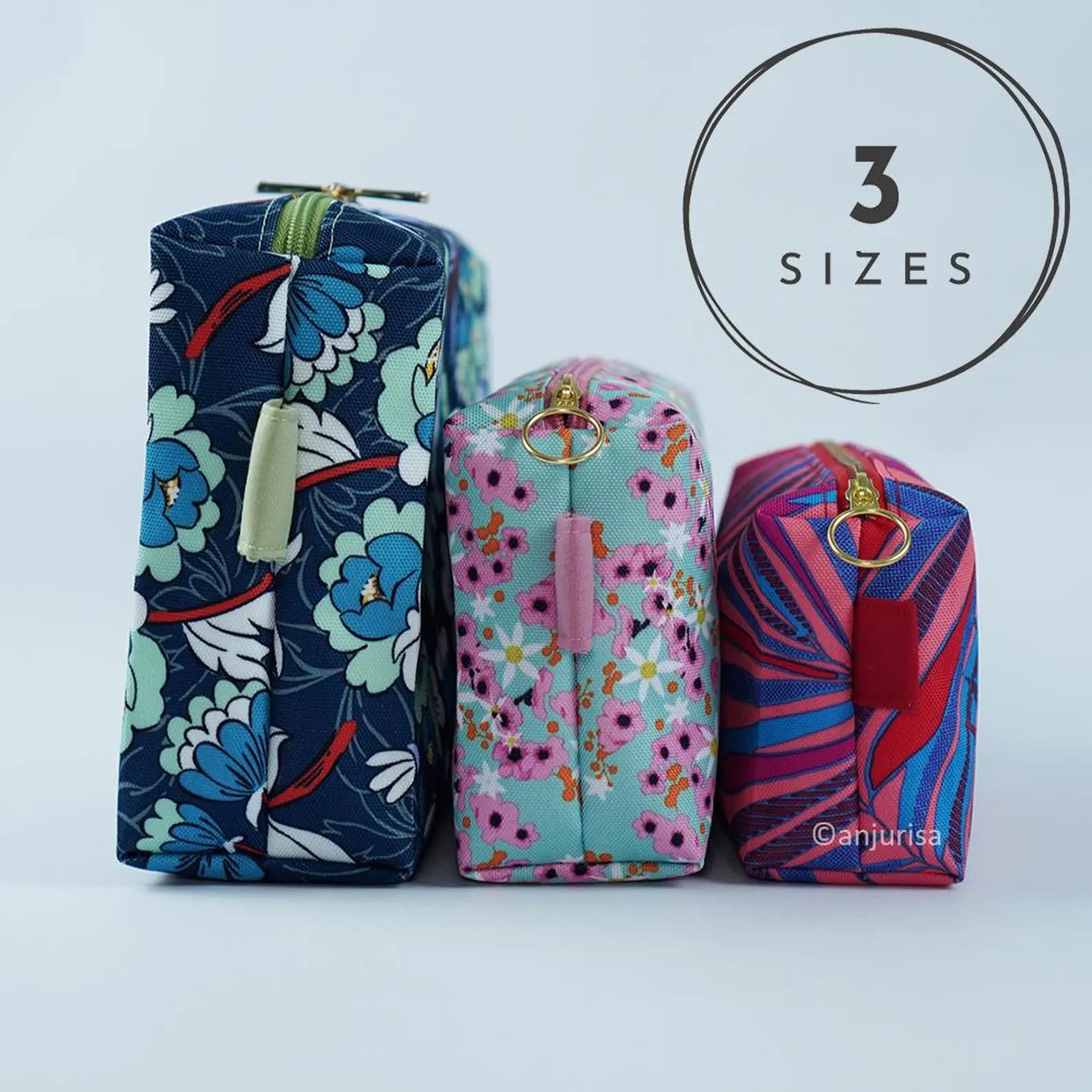 Lufi Boxy Pouch Sewing Pattern – DIY PDF Template with Zipper – Beginner Friendly