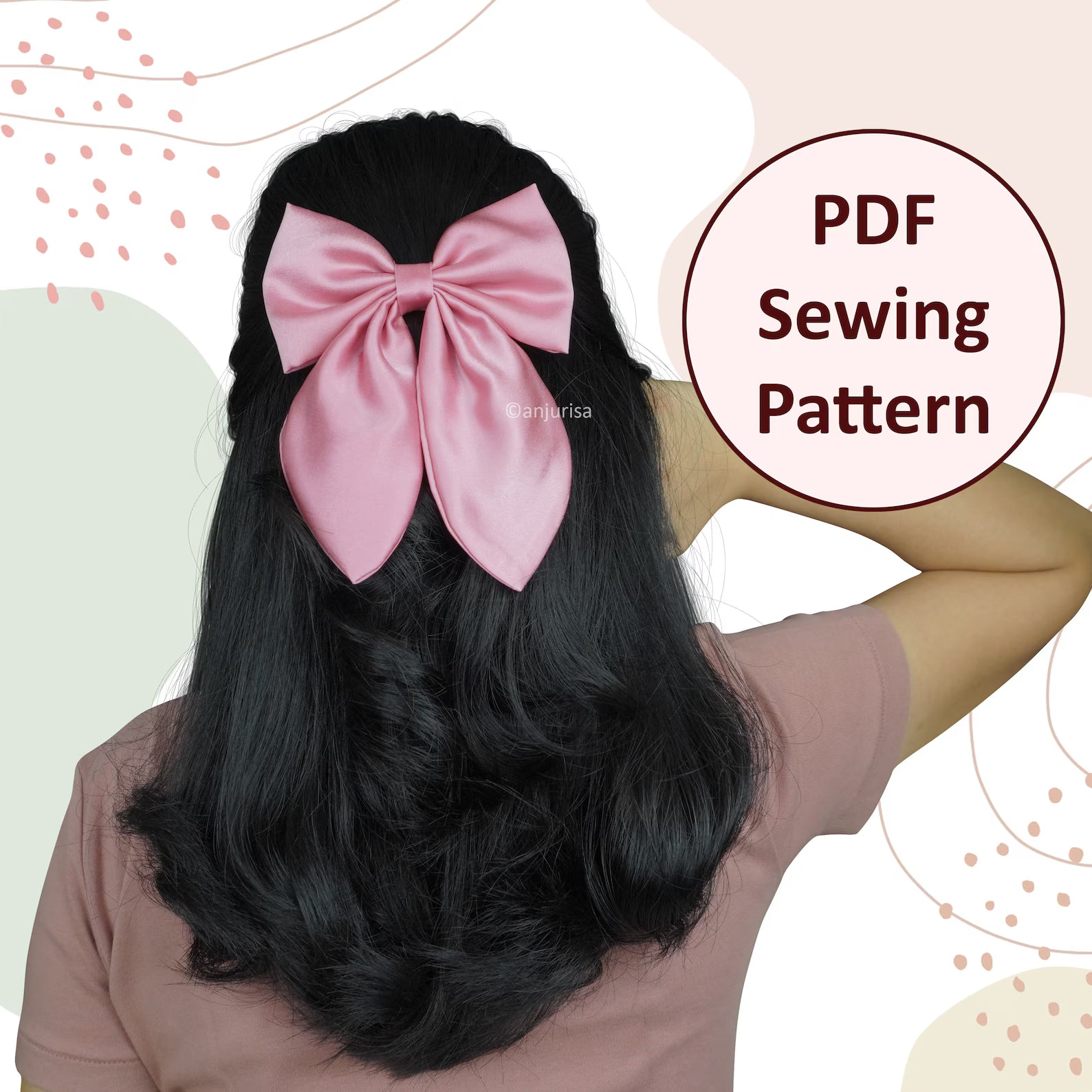 Sweet Bow Sewing Pattern: Beginner-Friendly Hair Bow Guide (PDF Download)
