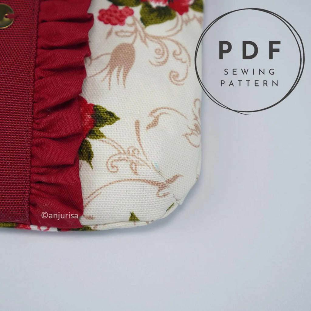 Belle Pouch Ruffled Sewing Pattern: Beginner-Friendly PDF Template