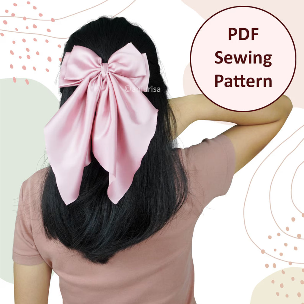 Dreamy Bow Sewing Pattern: Beginner-Friendly DIY Hair Bow Template (PDF Download, 5 Sizes)